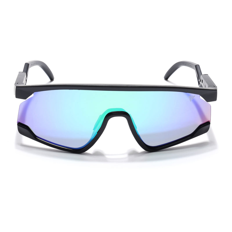 Drift Z | Black Polarized Sunglasses (Multicolor Lens - PMG6267)