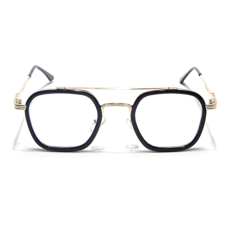Voyage Golden & Black Wayfarer Eyeglasses for Men & Women (9300MG5086-C1)