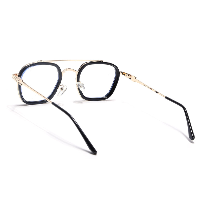 Voyage Golden & Black Wayfarer Eyeglasses for Men & Women (9300MG5086-C1)