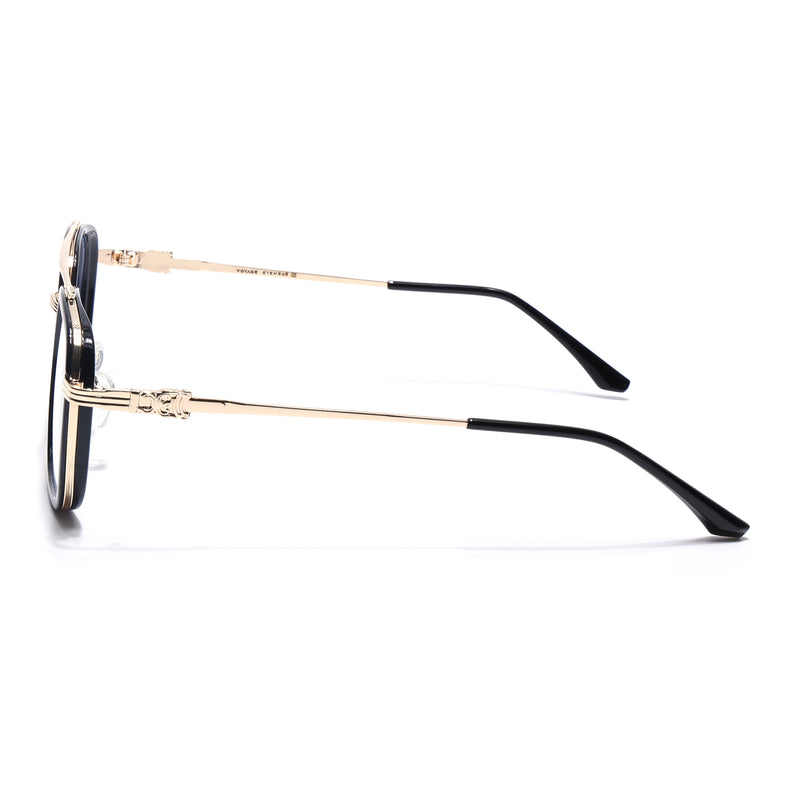 Voyage Golden & Black Wayfarer Eyeglasses for Men & Women (9300MG5086-C1)