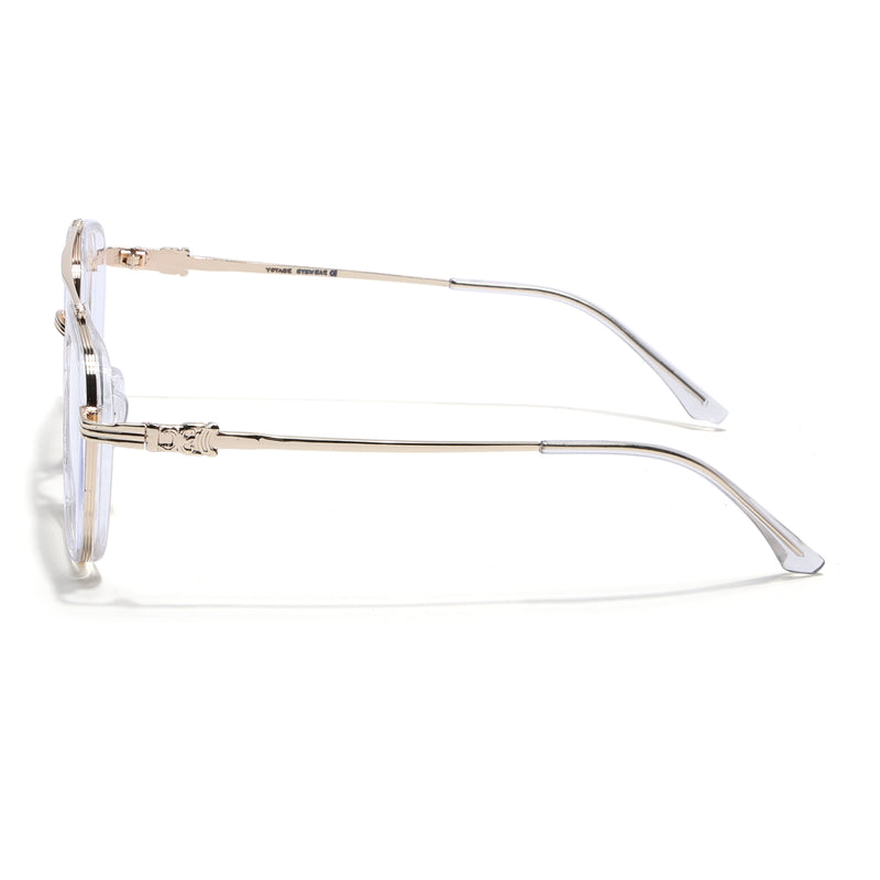 Voyage Golden & Transparent Wayfarer Eyeglasses for Men & Women (9300MG5087-C2)