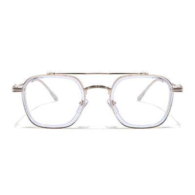 Voyage Golden & Transparent Wayfarer Eyeglasses for Men & Women (9300MG5087-C2)