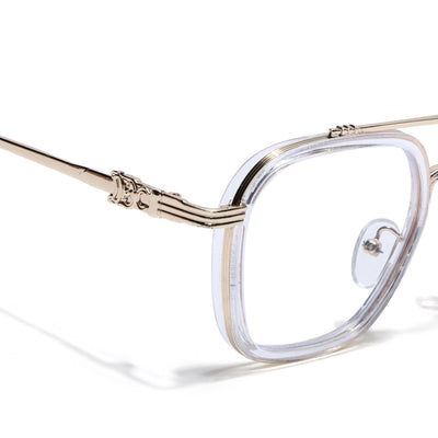 Voyage Golden & Transparent Wayfarer Eyeglasses for Men & Women (9300MG5087-C2)