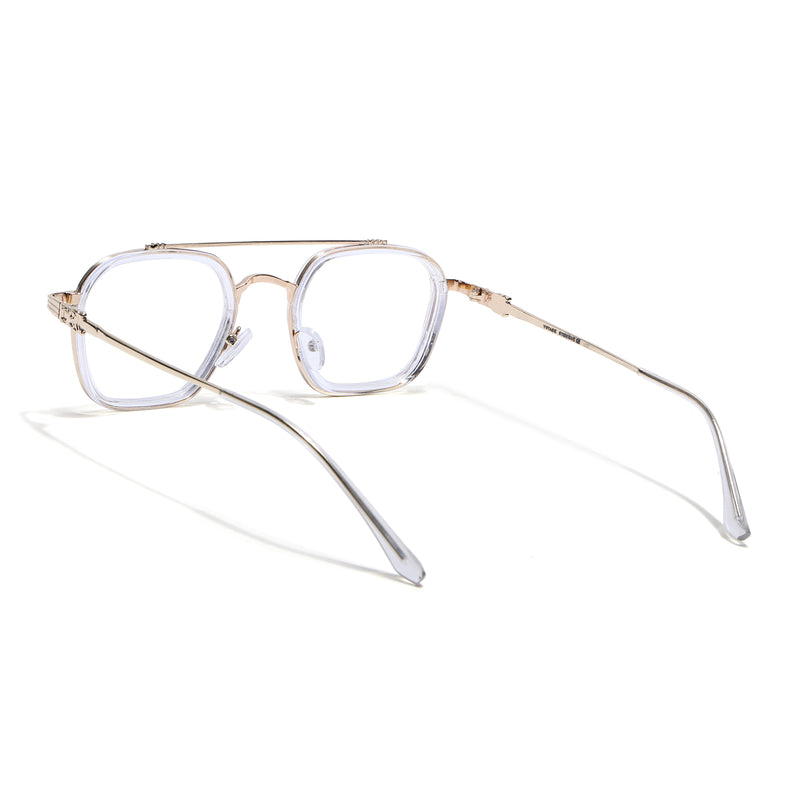 Voyage Golden & Transparent Wayfarer Eyeglasses for Men & Women (9300MG5087-C2)