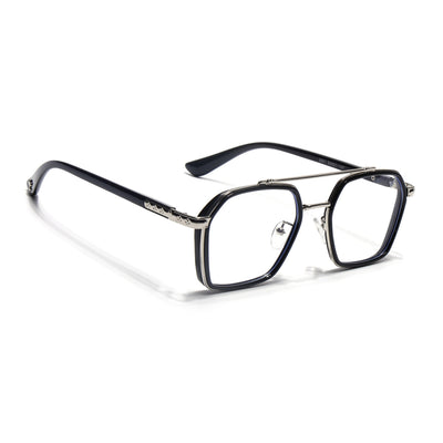 Voyage Silver & Black Wayfarer Eyeglasses for Men & Women (9301MG5089-C2)