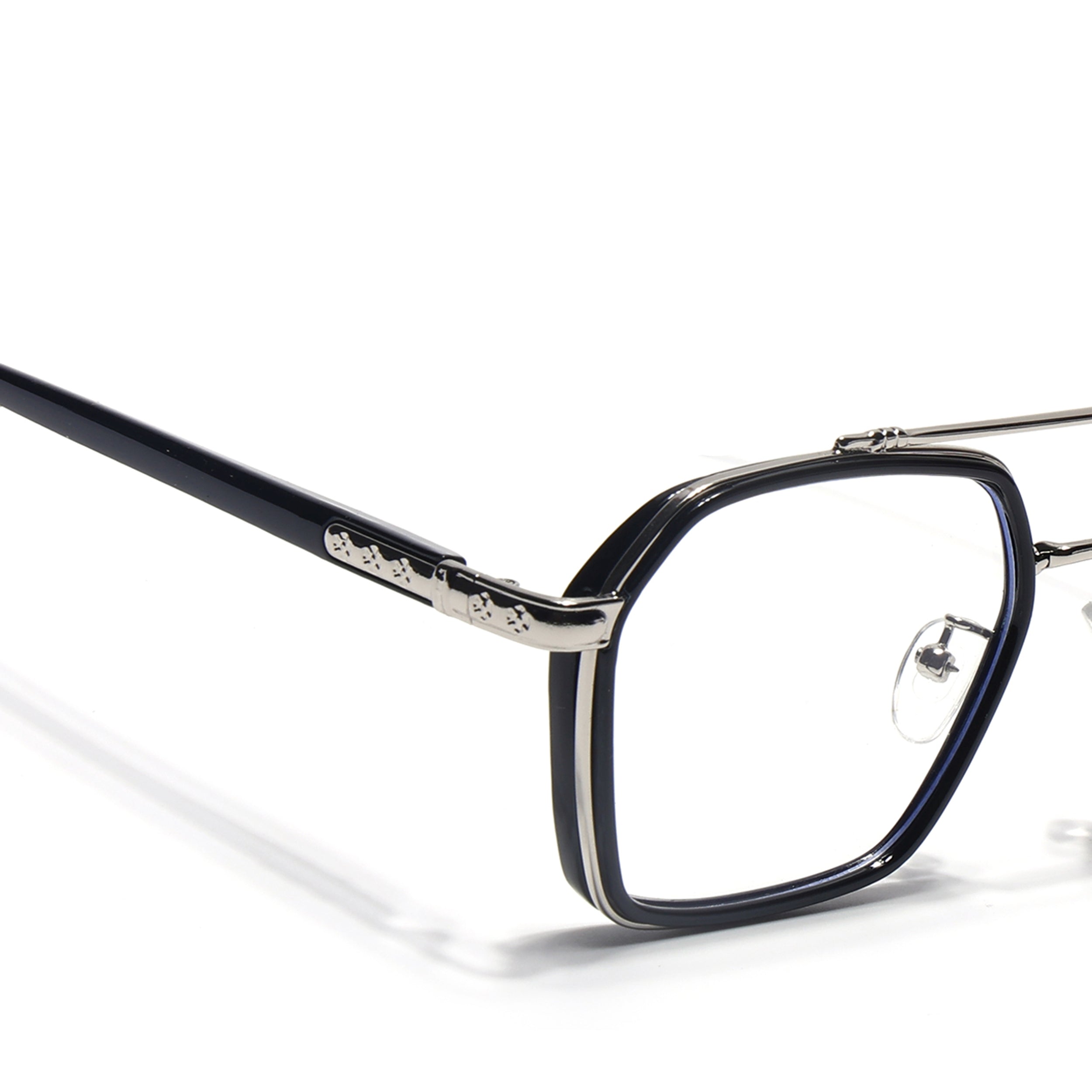 Voyage Silver & Black Wayfarer Eyeglasses for Men & Women (9301MG5089-C2)