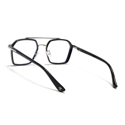 Voyage Silver & Black Wayfarer Eyeglasses for Men & Women (9301MG5089-C2)