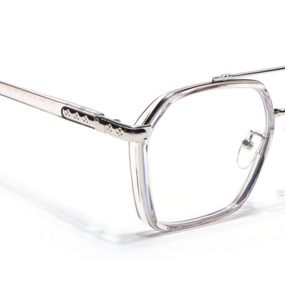 Voyage Silver & Transparent Grey Wayfarer Eyeglasses for Men & Women (9301MG5090-C3)