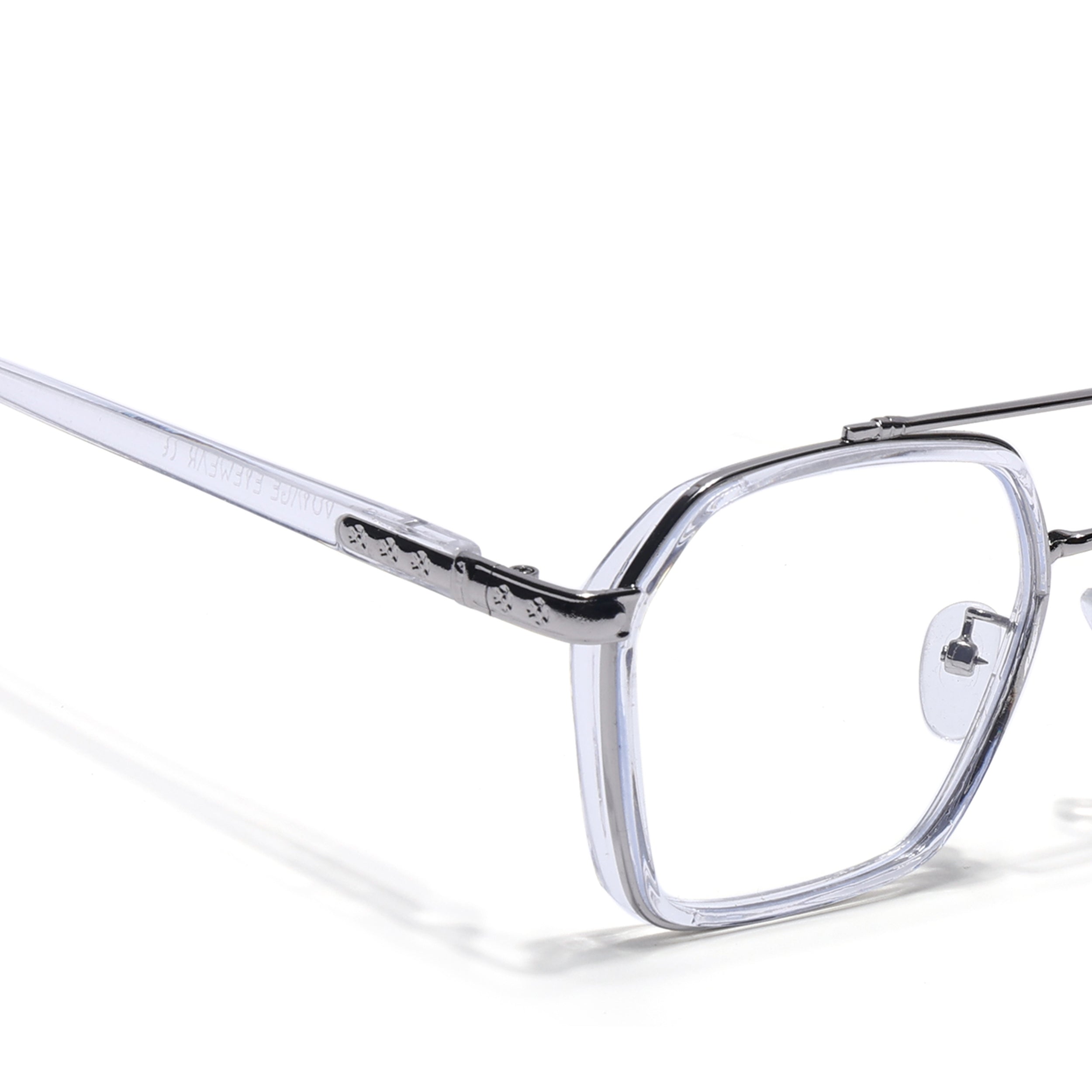 Voyage Silver & Transparent Wayfarer Eyeglasses for Men & Women (9301MG5091-C4)