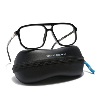 Voyage Veloura Select Shine Black Wayfarer Eyeglasses for Men & Women (93393SLMG6159-C3)