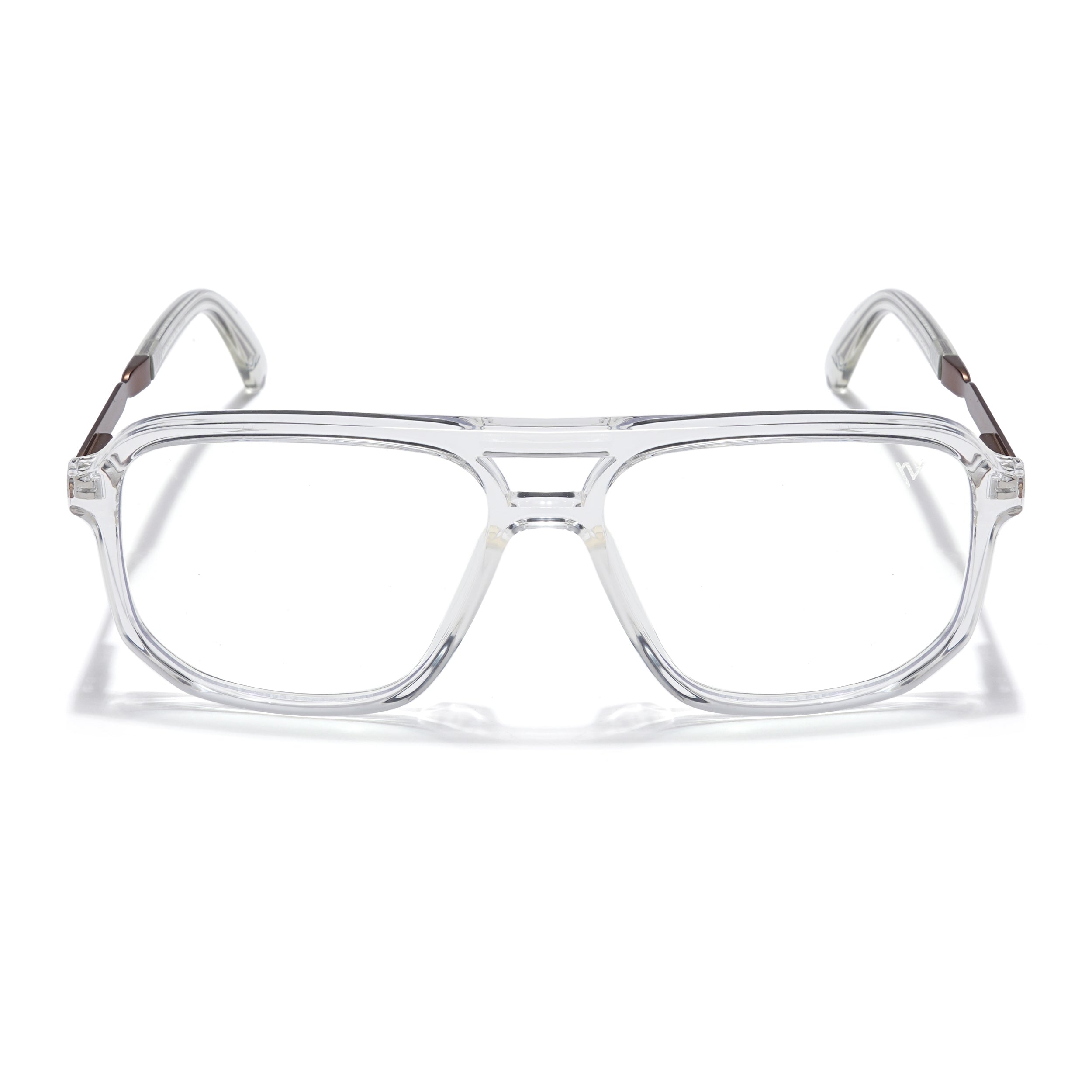 Voyage Veloura Select Transparent Wayfarer Eyeglasses for Men & Women (93393SLMG6160-C4)