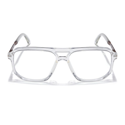 Voyage Veloura Select Transparent Wayfarer Eyeglasses for Men & Women (93393SLMG6160-C4)