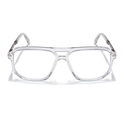 Voyage Veloura Select Transparent Wayfarer Eyeglasses for Men & Women (93393SLMG6160-C4)