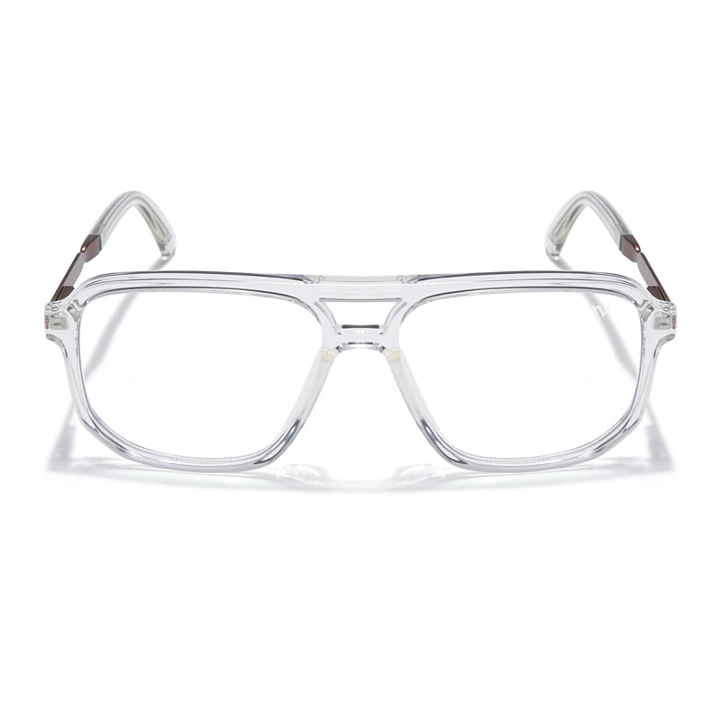 Voyage Veloura Select Transparent Wayfarer Eyeglasses for Men & Women (93393SLMG6160-C4)