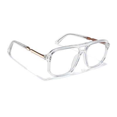 Voyage Veloura Select Transparent Wayfarer Eyeglasses for Men & Women (93393SLMG6160-C4)