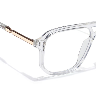 Voyage Veloura Select Transparent Wayfarer Eyeglasses for Men & Women (93393SLMG6160-C4)