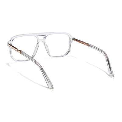 Voyage Veloura Select Transparent Wayfarer Eyeglasses for Men & Women (93393SLMG6160-C4)