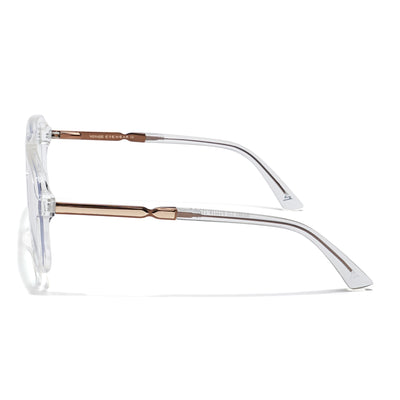 Voyage Veloura Select Transparent Wayfarer Eyeglasses for Men & Women (93393SLMG6160-C4)