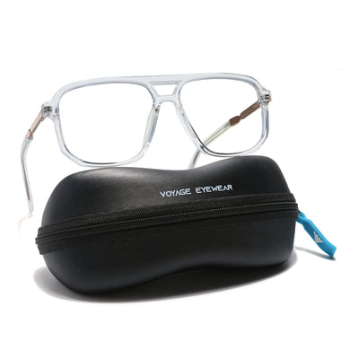 Voyage Veloura Select Transparent Wayfarer Eyeglasses for Men & Women (93393SLMG6160-C4)