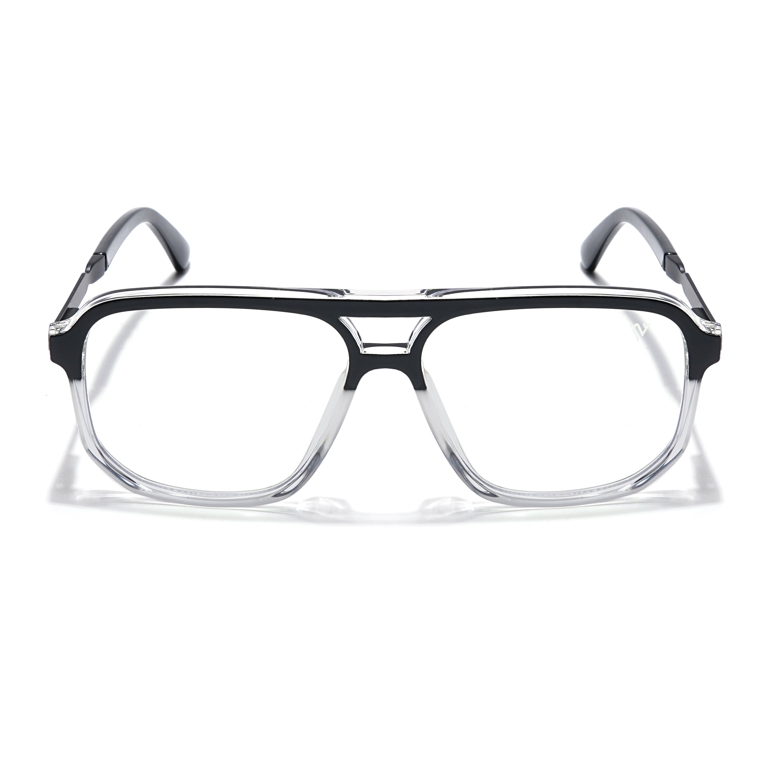 Voyage Veloura Select Black & Transparent Wayfarer Eyeglasses for Men & Women (93393SLMG6161-C5)