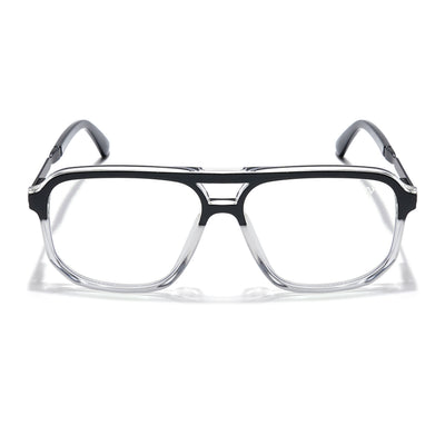 Voyage Veloura Select Black & Transparent Wayfarer Eyeglasses for Men & Women (93393SLMG6161-C5)
