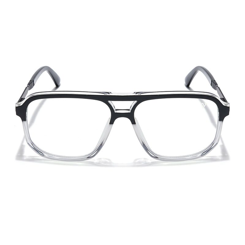 Voyage Veloura Select Black & Transparent Wayfarer Eyeglasses for Men & Women (93393SLMG6161-C5)