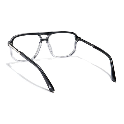 Voyage Veloura Select Black & Transparent Wayfarer Eyeglasses for Men & Women (93393SLMG6161-C5)