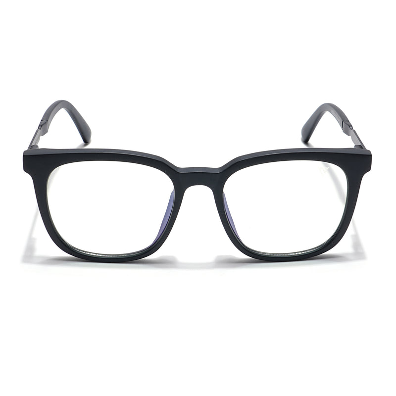 Voyage Veloura Select Matt Black Square Eyeglasses for Men & Women (93395SLMG6163-C1)