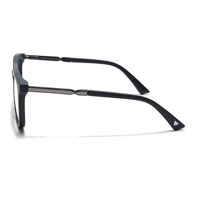 Voyage Veloura Select Matt Black Square Eyeglasses for Men & Women (93395SLMG6163-C1)
