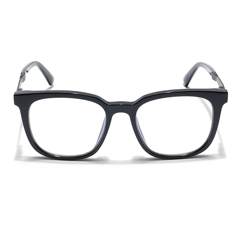 Voyage Veloura Select Shine Black Square Eyeglasses for Men & Women (93395SLMG6164-C2)