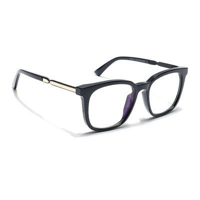 Voyage Veloura Select Shine Black Square Eyeglasses for Men & Women (93395SLMG6164-C2)