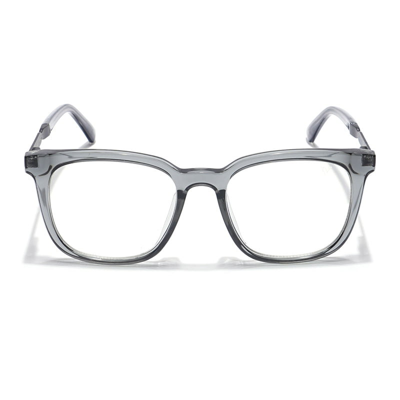 Voyage Veloura Select Light Grey Square Eyeglasses for Men & Women (93395SLMG6165-C3)