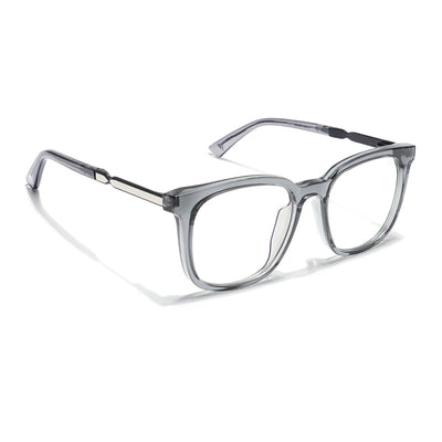 Voyage Veloura Select Light Grey Square Eyeglasses for Men & Women (93395SLMG6165-C3)