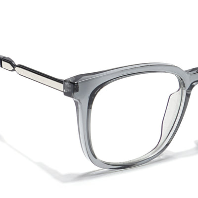 Voyage Veloura Select Light Grey Square Eyeglasses for Men & Women (93395SLMG6165-C3)