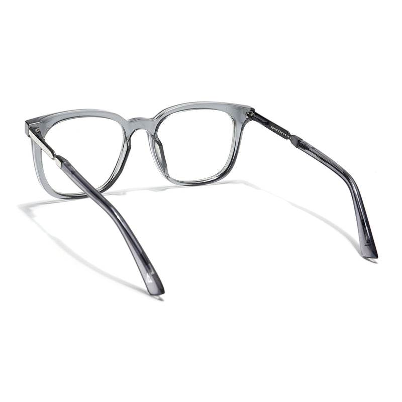 Voyage Veloura Select Light Grey Square Eyeglasses for Men & Women (93395SLMG6165-C3)