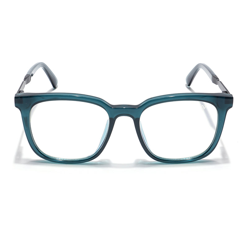 Voyage Veloura Select Blue Square Eyeglasses for Men & Women (93395SLMG6166-C4)