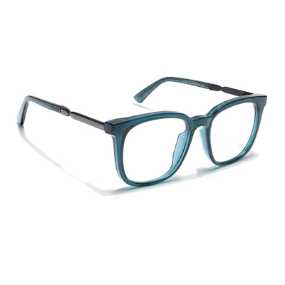 Voyage Veloura Select Blue Square Eyeglasses for Men & Women (93395SLMG6166-C4)