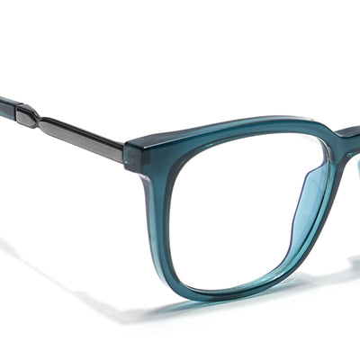 Voyage Veloura Select Blue Square Eyeglasses for Men & Women (93395SLMG6166-C4)