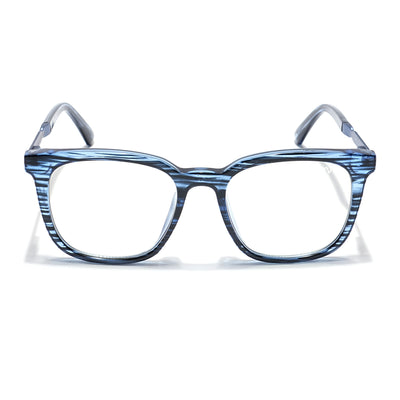 Voyage Veloura Select Blue & Black Square Eyeglasses for Men & Women (93395SLMG6167-C5)