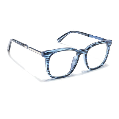 Voyage Veloura Select Blue & Black Square Eyeglasses for Men & Women (93395SLMG6167-C5)