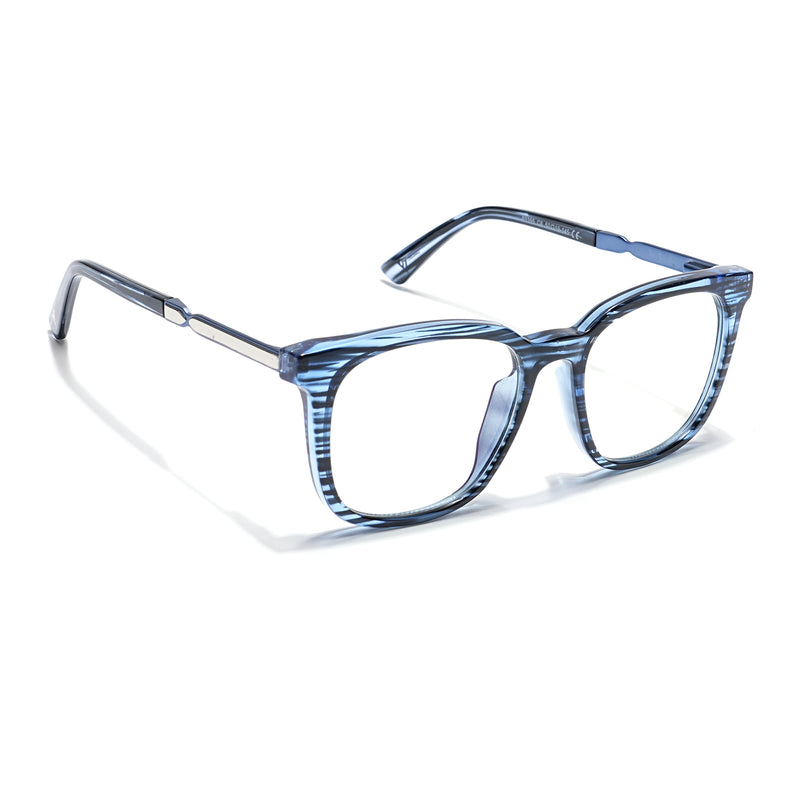 Voyage Veloura Select Blue & Black Square Eyeglasses for Men & Women (93395SLMG6167-C5)