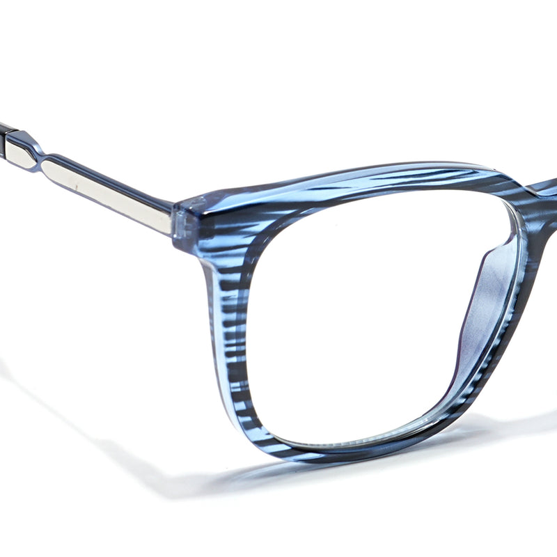 Voyage Veloura Select Blue & Black Square Eyeglasses for Men & Women (93395SLMG6167-C5)