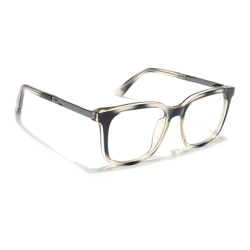 Voyage Veloura Select Black & Light Golden Square Eyeglasses for Men & Women (93396SLMG6172-C4)