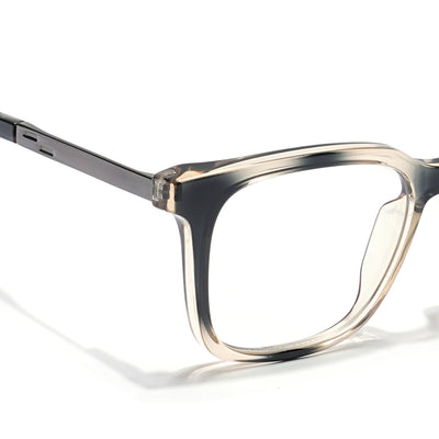 Voyage Veloura Select Black & Light Golden Square Eyeglasses for Men & Women (93396SLMG6172-C4)