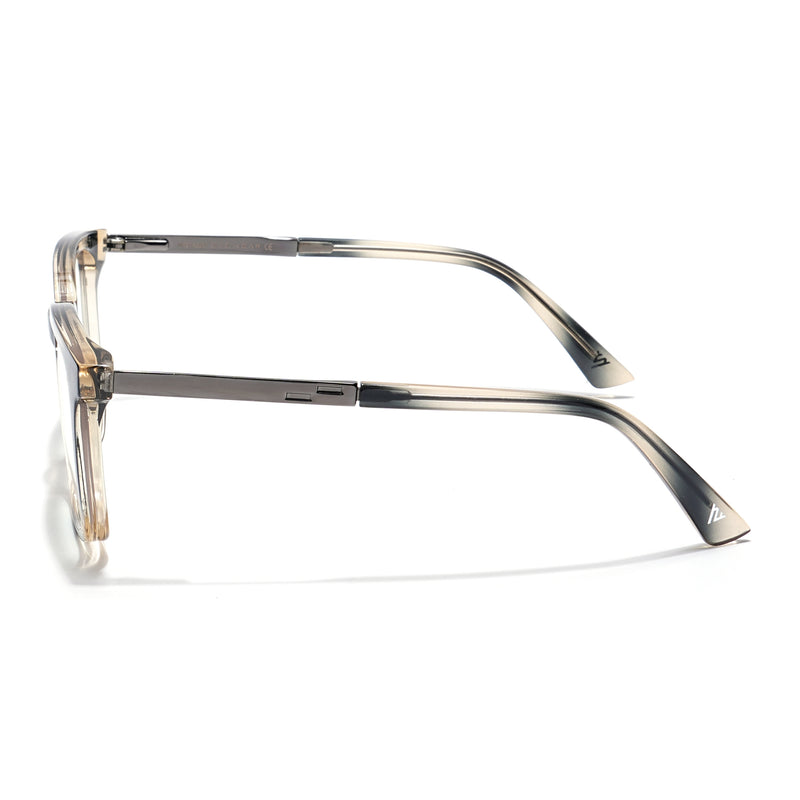 Voyage Veloura Select Black & Light Golden Square Eyeglasses for Men & Women (93396SLMG6172-C4)