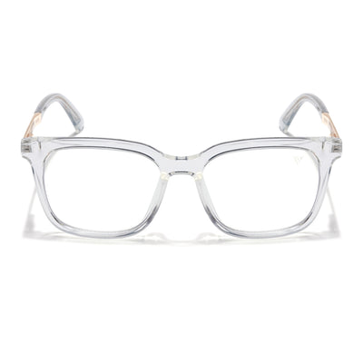 Voyage Veloura Select Transparent Square Eyeglasses for Men & Women (93396SLMG6173-C5)