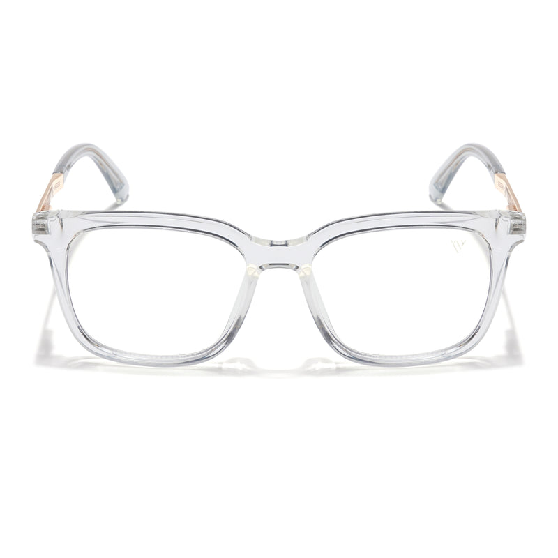 Voyage Veloura Select Transparent Square Eyeglasses for Men & Women (93396SLMG6173-C5)