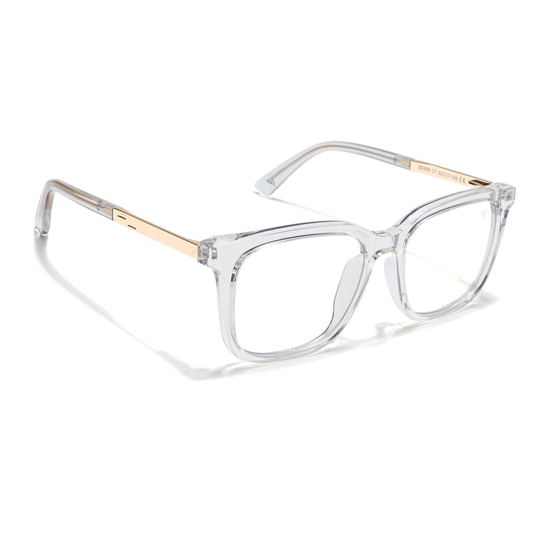 Voyage Veloura Select Transparent Square Eyeglasses for Men & Women (93396SLMG6173-C5)