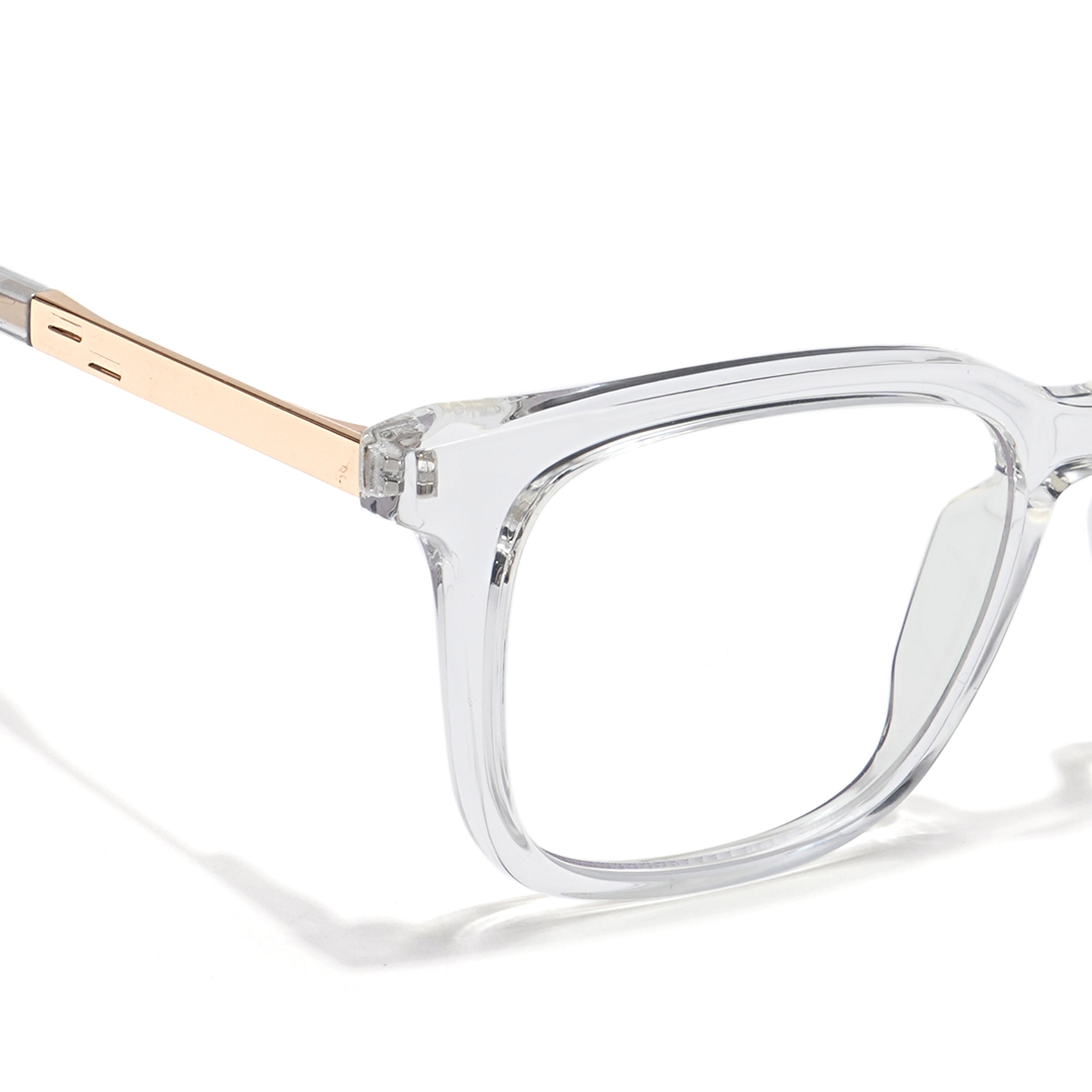 Voyage Veloura Select Transparent Square Eyeglasses for Men & Women (93396SLMG6173-C5)