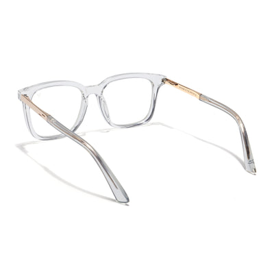 Voyage Veloura Select Transparent Square Eyeglasses for Men & Women (93396SLMG6173-C5)